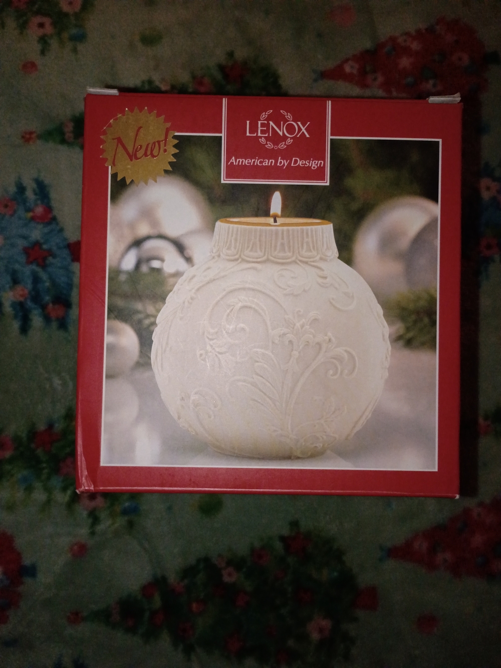 Lenox Embossed White Decorative Candle Ornament